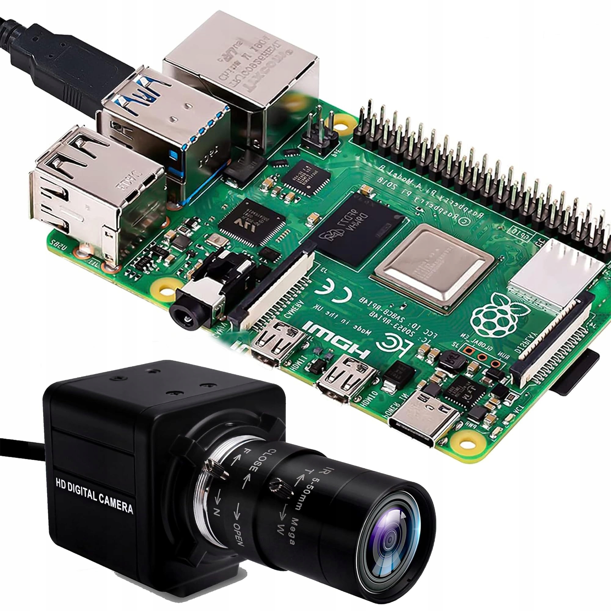 ELP Kamera FHD 1080P Zoom Ogniskowa 5-50mm USB — miniatura 4