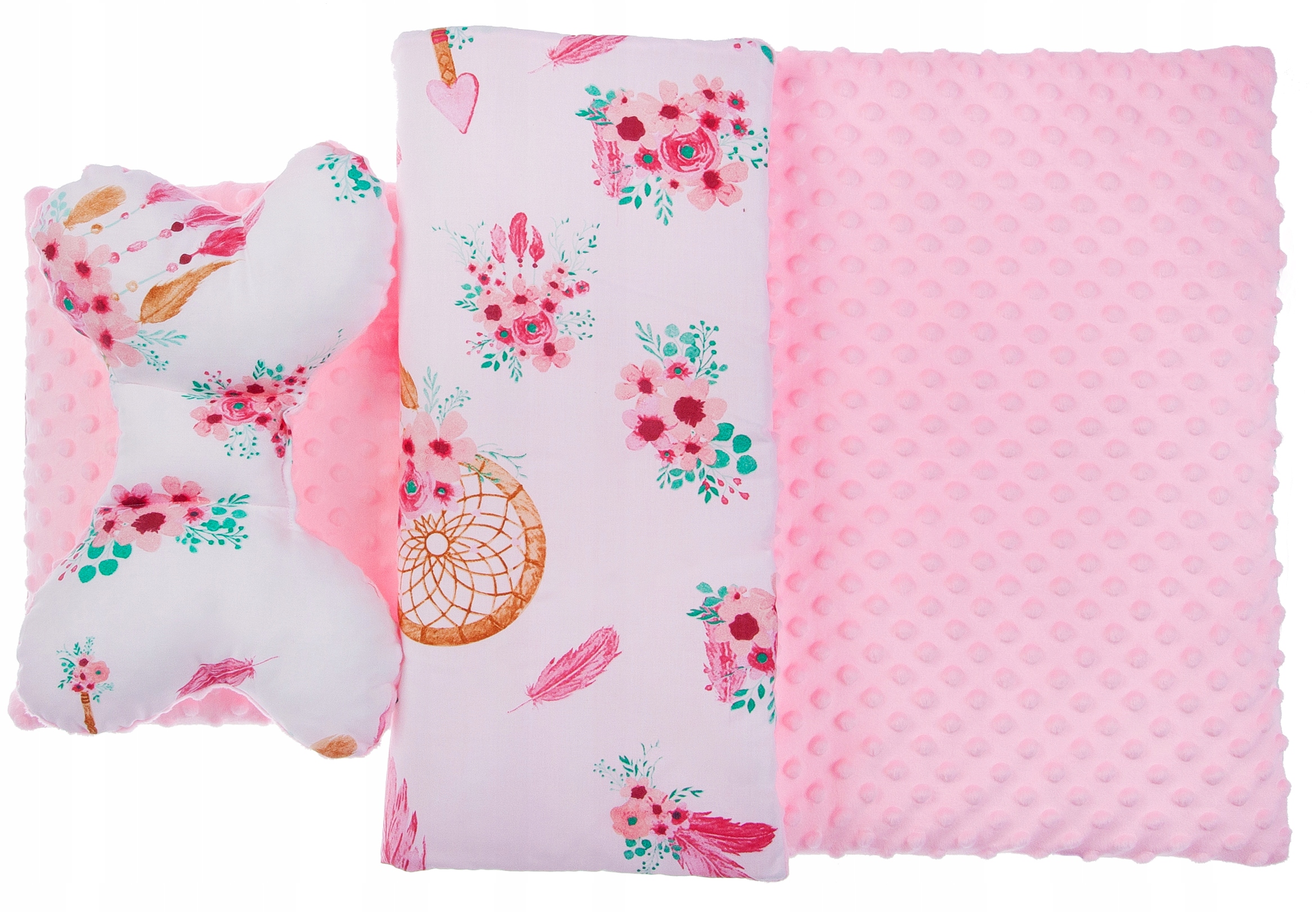 DUŻY ZESTAW KOKON KOCYK PODUSZKA MOTYL MINKY WZORY Marka Filemonka