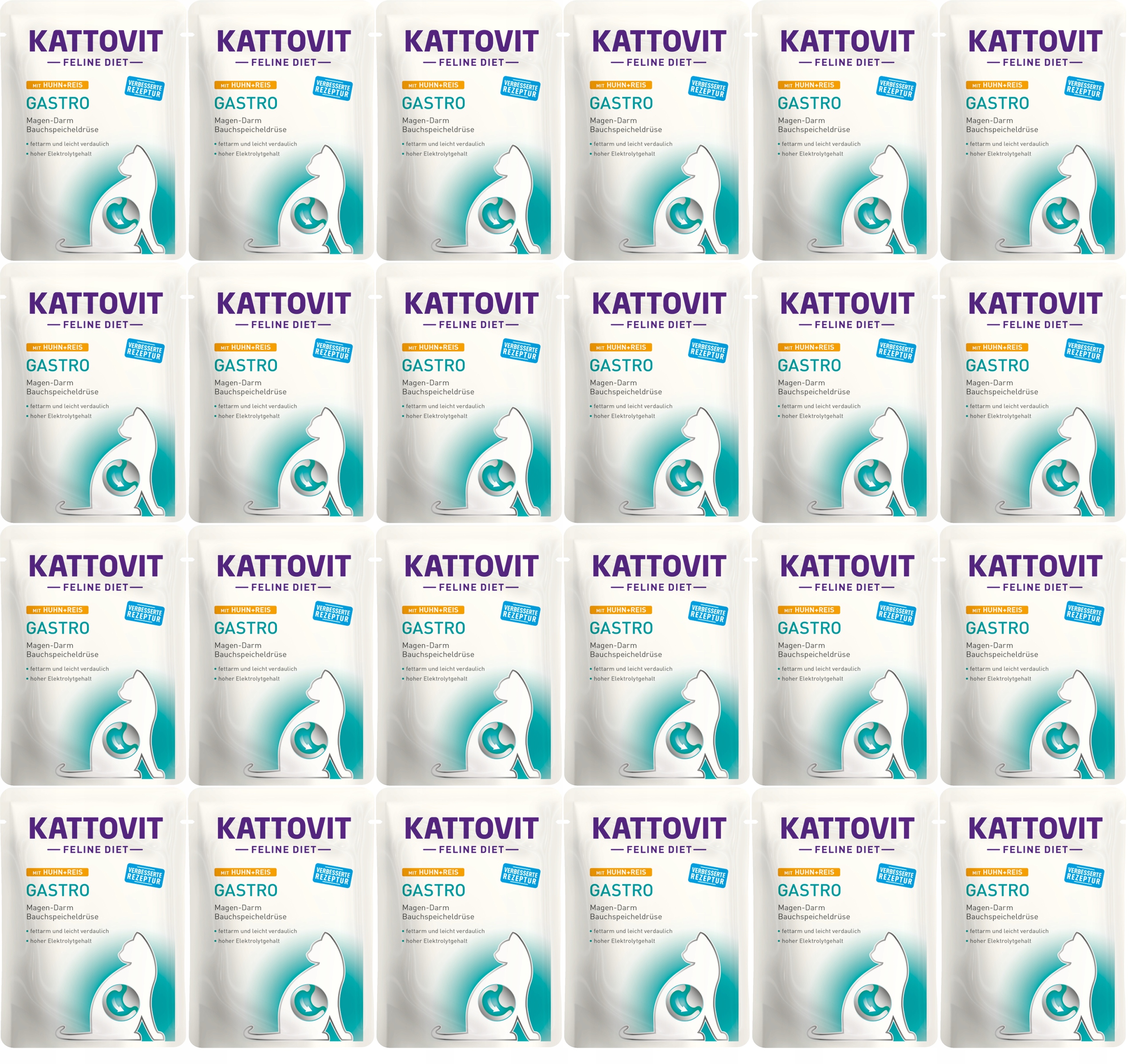Kattovit Kot Gastro Kurczak Ryż 24x85g