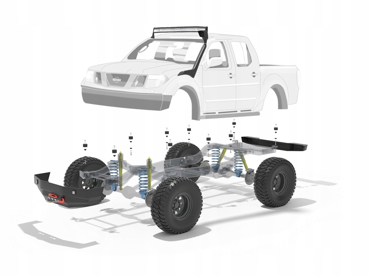 NISSAN NAVARA D40 BODY LIFT KAROSERII +75MM 3 CALE EAN (GTIN) 5904978641881