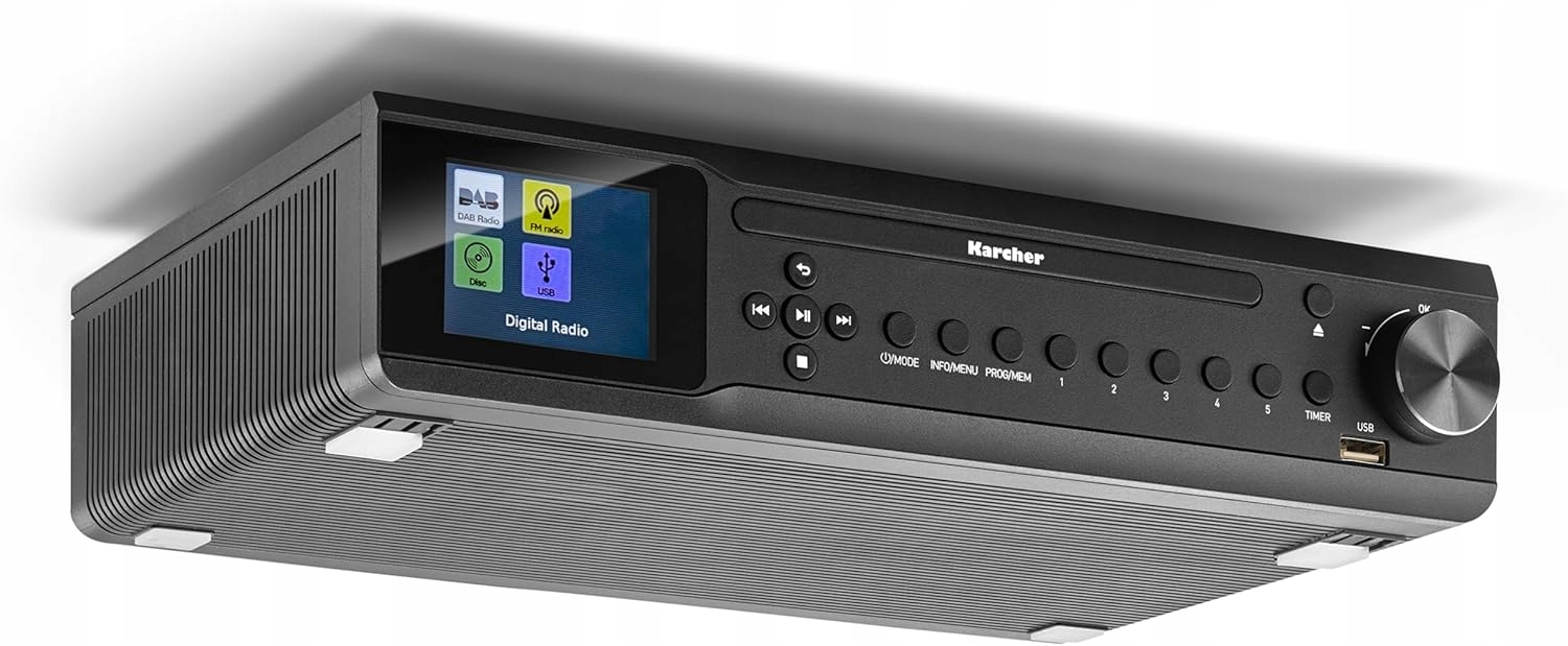 Karcher Ra 2060D-B Kuchynské rádio Podskrinkové CD Dab+ Fm Bluetooth Usb