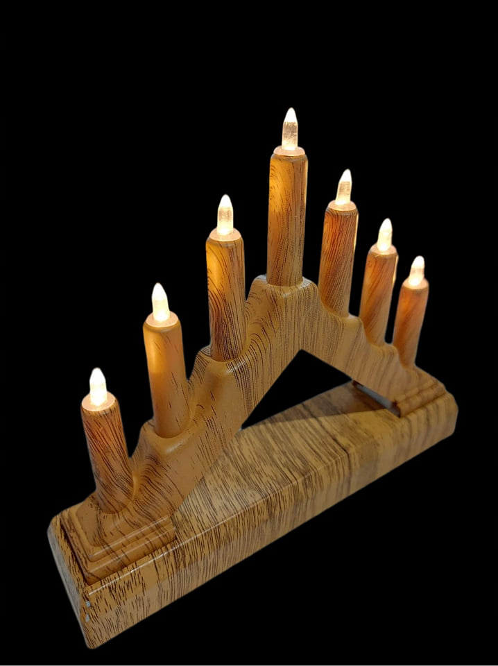 ŚWIECZNIK ADWENTOWY LED DEKORACJA ŚWIĄTECZNA 7 LED Marka inna