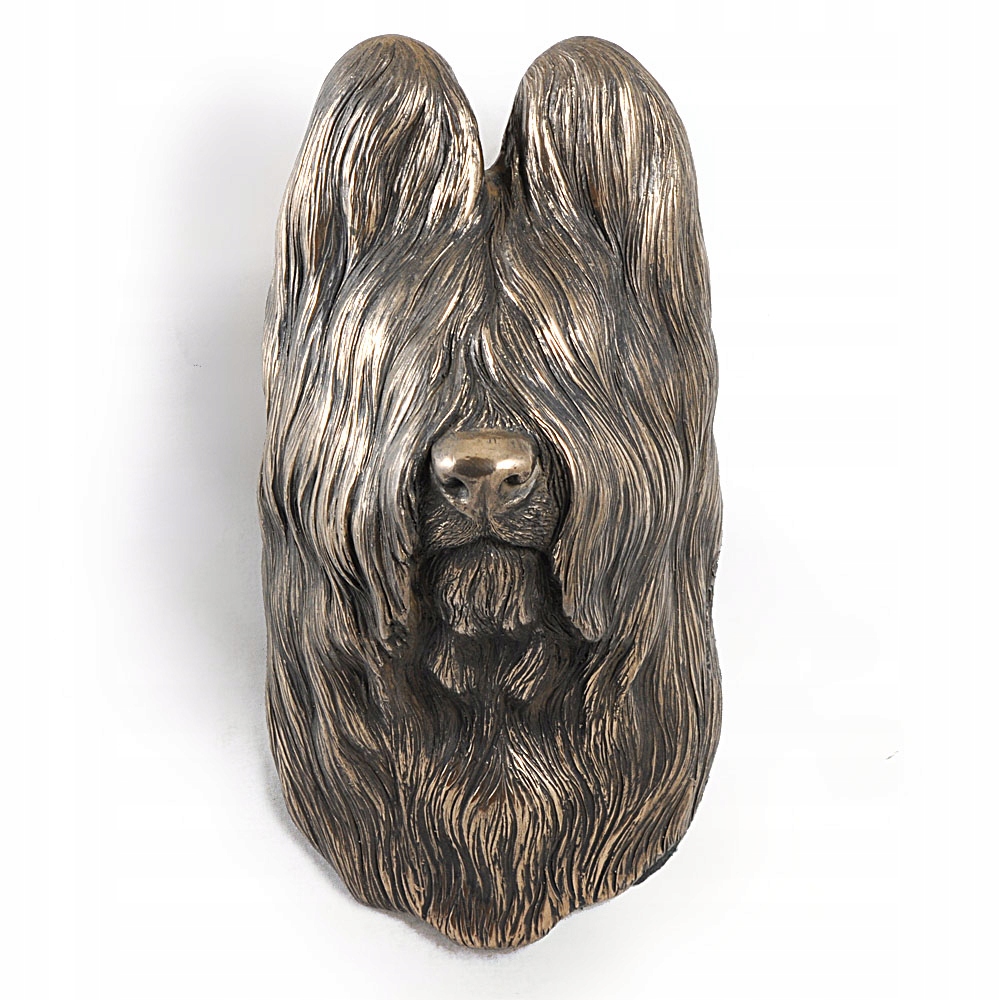 Francúzsky ovčiak Briard závesná figúrka psa, soška, busta, sochárstvo