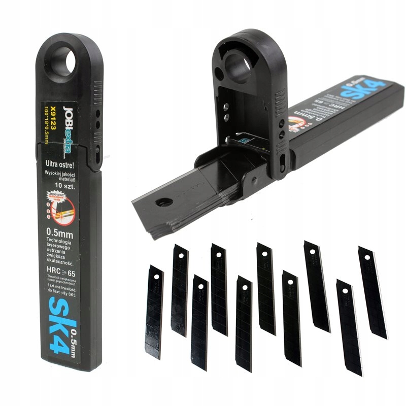 

Ostrza do nożyków 18 mm 10 sztuk Jobi Stal MK4