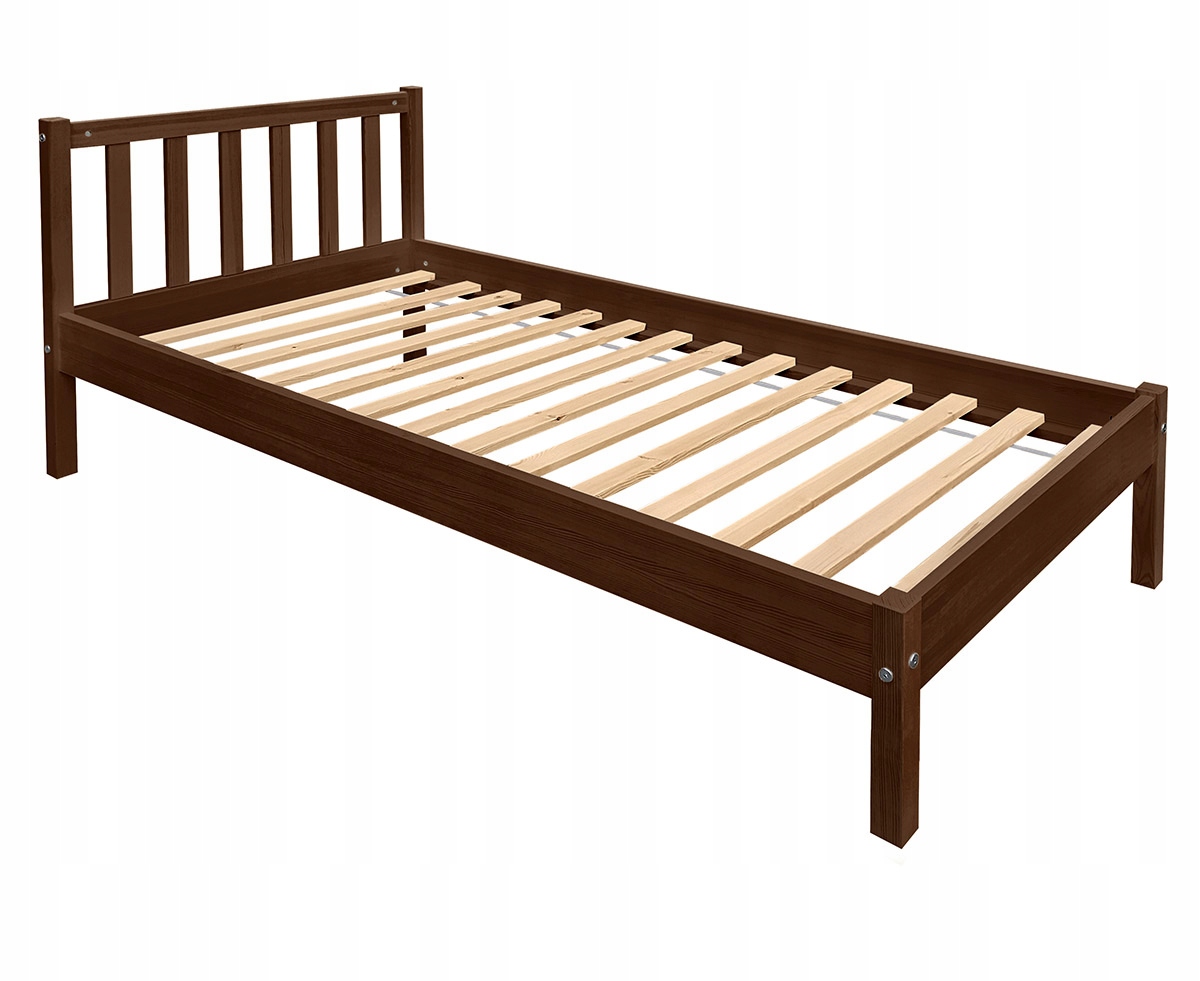 Dřevěná postel Berno 80x200 barva ořech
