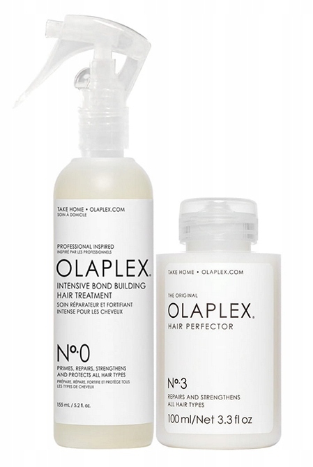 Zestaw Olaplex odbudowujący włosy No. 0 No. 3 naprawa kuracja+