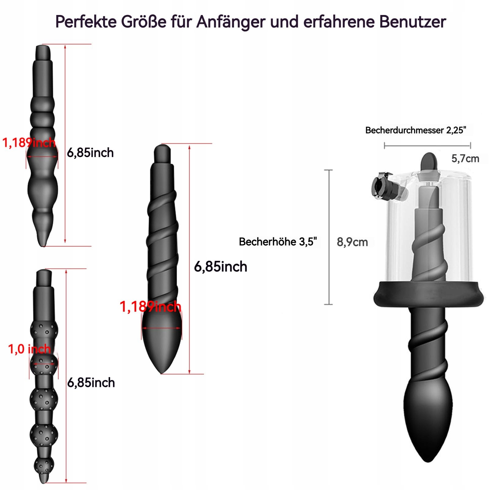 DEHNER Analny Dilator Z Pompką Do Masażu Prostaty Dla Kobiet I Mężczyzn — miniatura 6