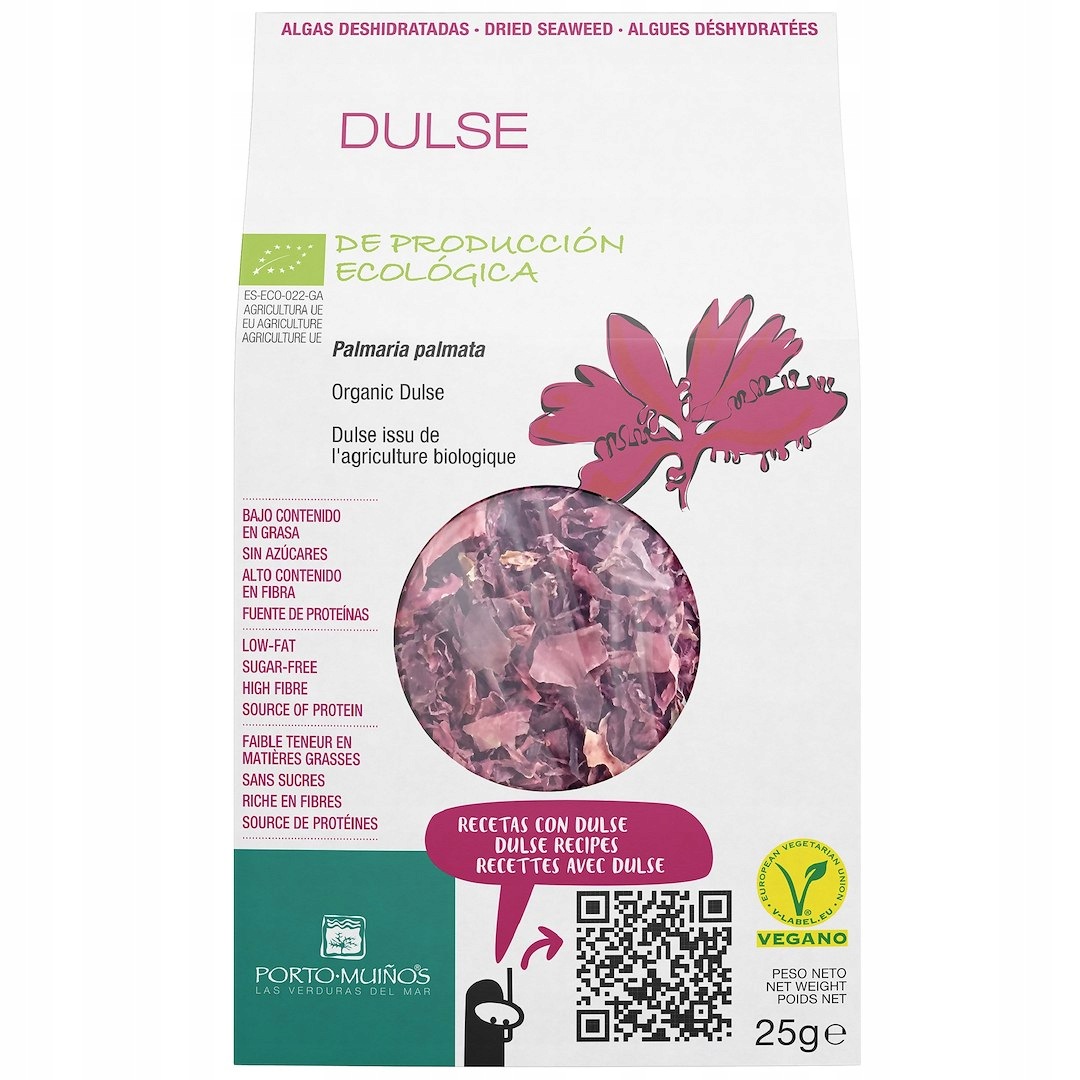 12x Algi Morskie Suszone Dulse Bio 25 g Porto Muinos