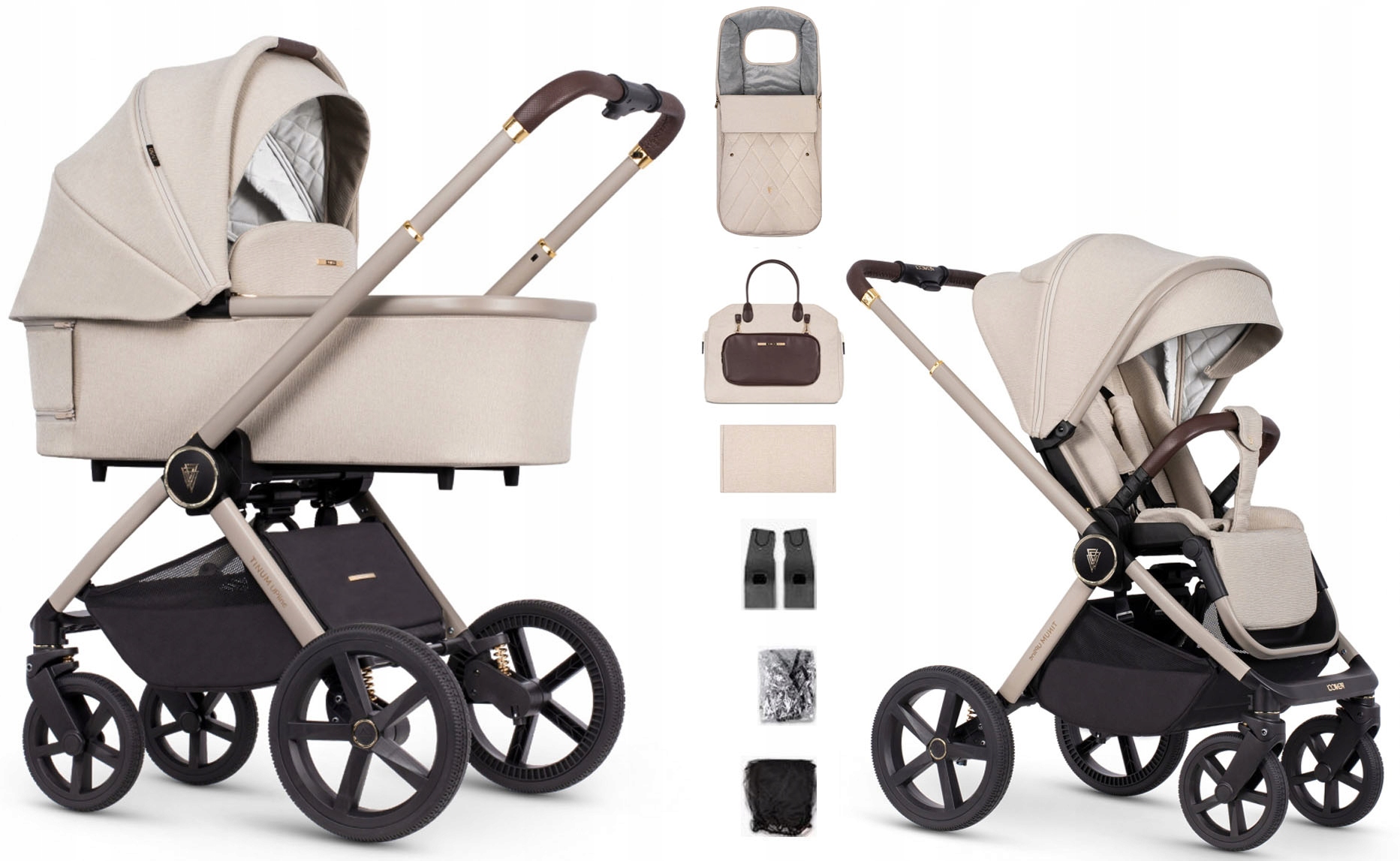 WÓZEK VENICCI UPLINE ADAPTERY 2w1 Kol. STONE BEIGE