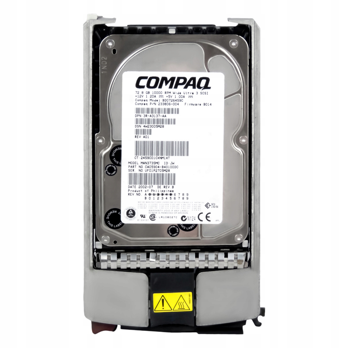 Compaq BD0726459C 73GB 10K Scsi 3.5" Hdd 233806-004