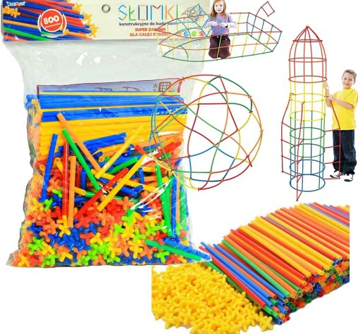 KLOCKI PATYCZKI GRA MANUALNE SŁOMKI KONSTRUKCYJNE Bohater inny