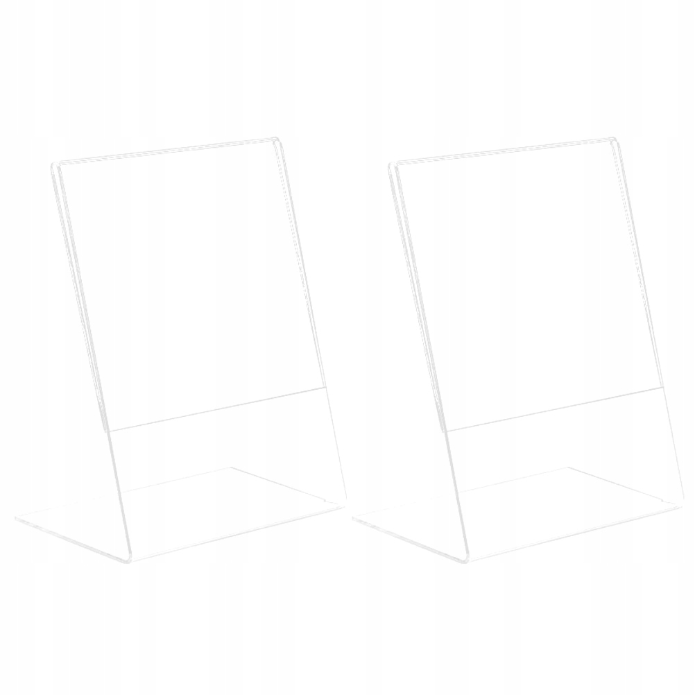 AKRYLOWY UCHWYT NA PLAKAT PRZEZROCZYSTY STOLIK 2 SZT