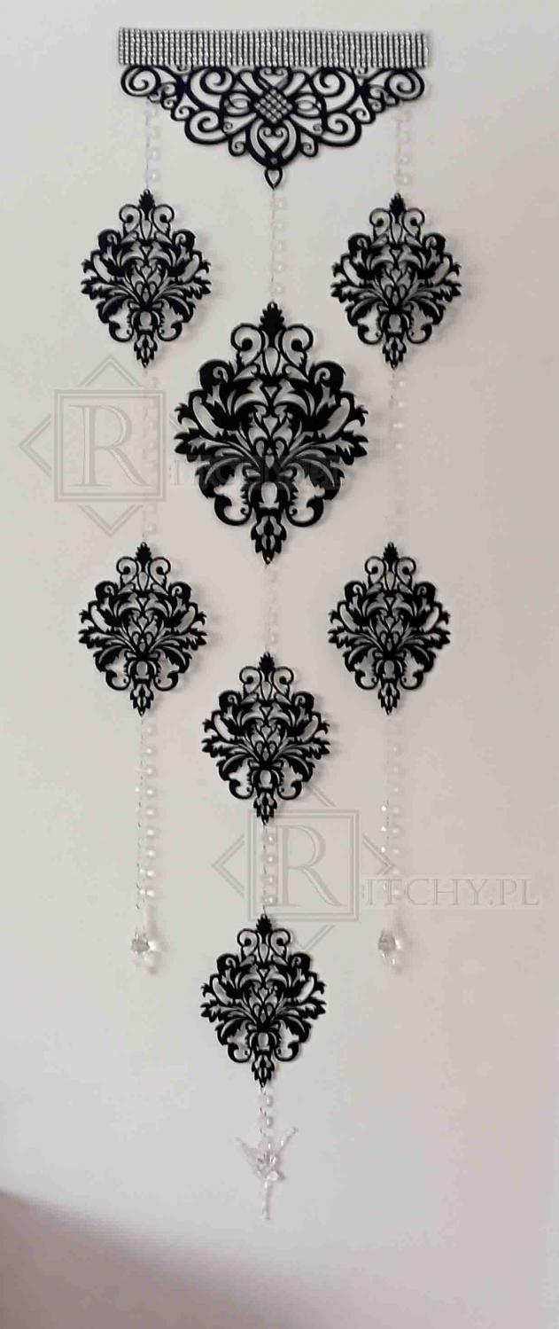 Zawieszka na okno girlanda Glamour firana gotowa panel v-ka 135cm RABAT!!