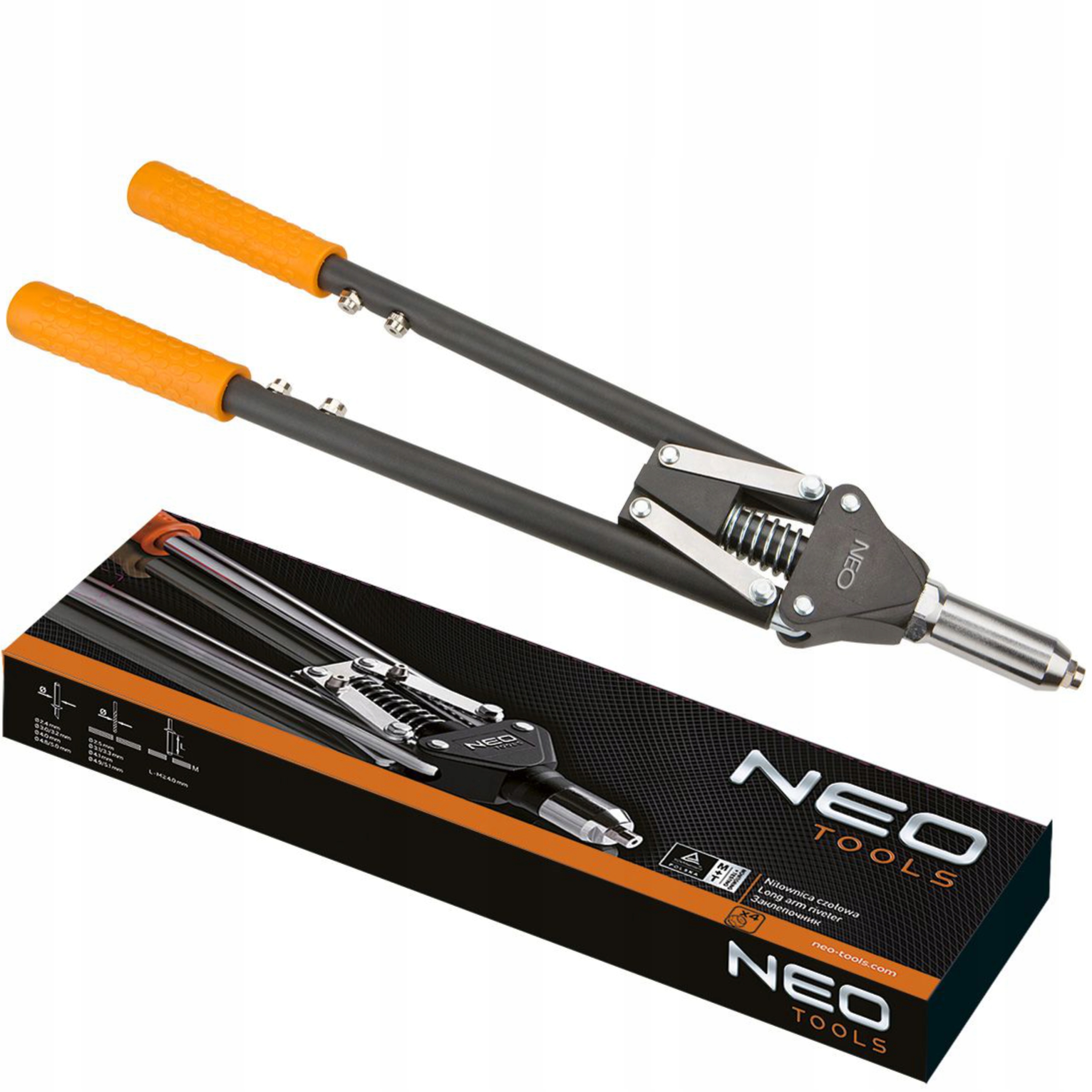 NEO NITOWNICA CZOŁOWA DO NITÓW STALOWYCH/ALUMINIOW