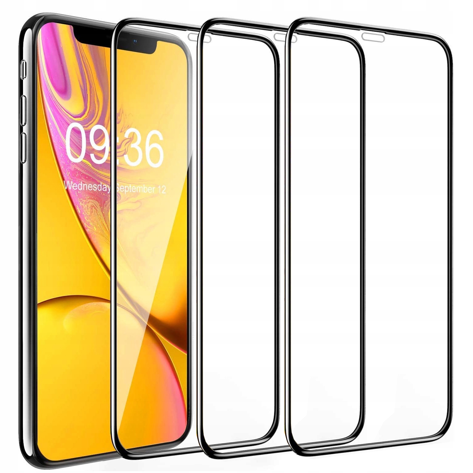 

3x Szkło 9D Full Glue Cały Ekran do iPhone 11 Xr