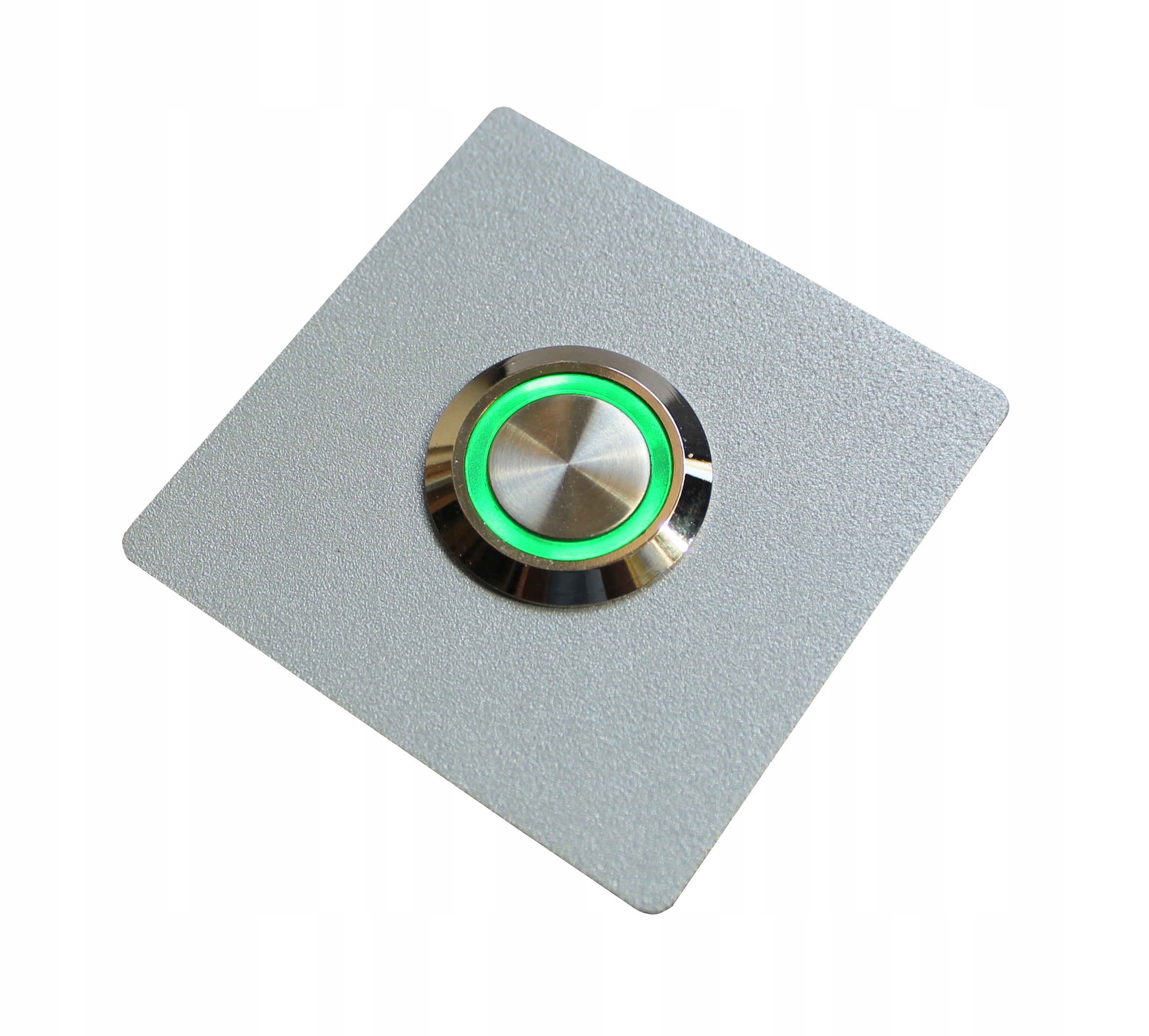 Tlačítko zvonku do interkomu pro sloupek Kovové Led 9/12/24/230V 5x5 šedé