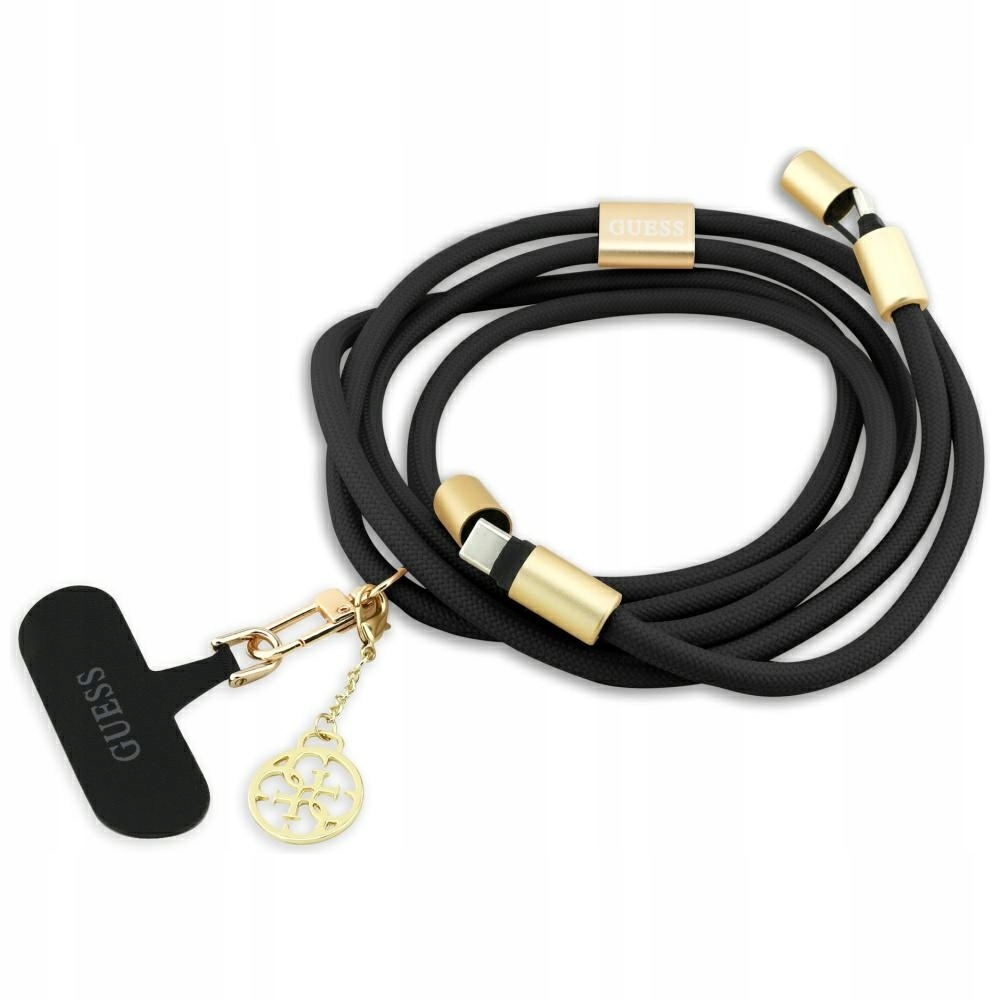Kabel Guess Cbdy 4G Charm Usb-c/usb-c 150 cm černý