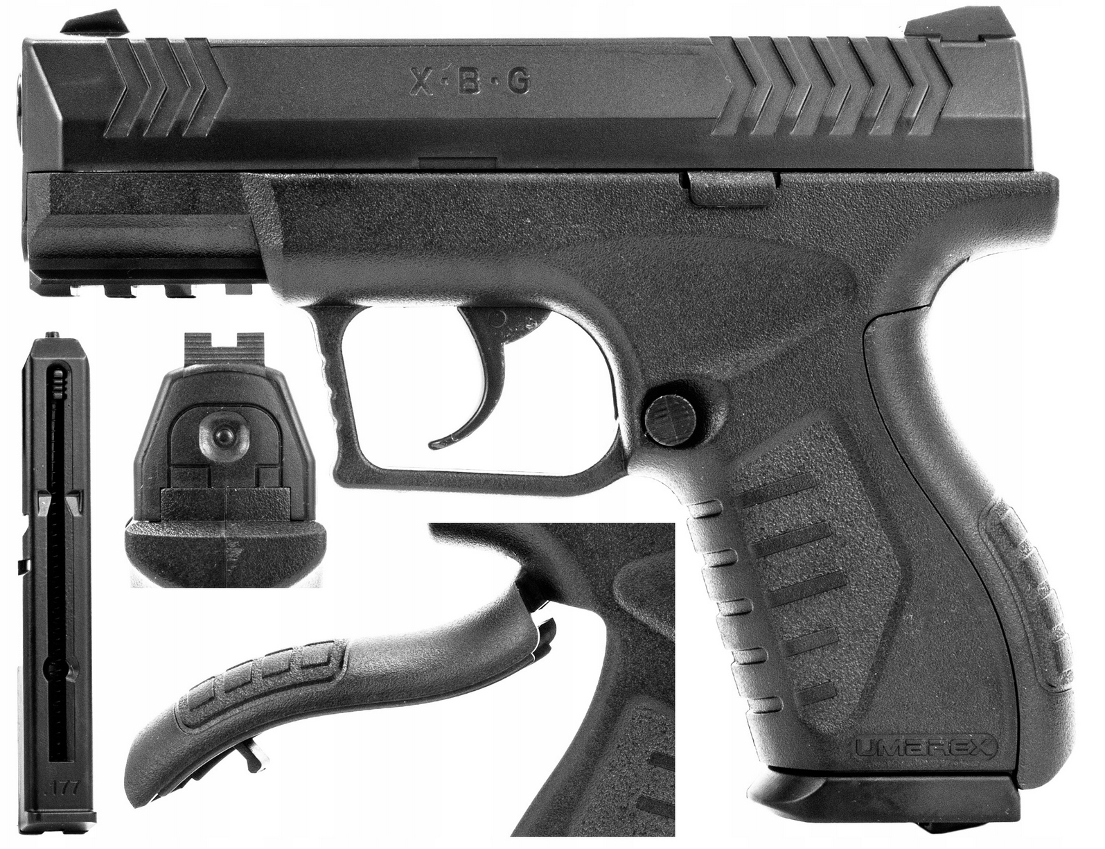 Pistolet Wiatrówka Umarex Xbg 4,5 mm Bb na kulki stalowe i CO2