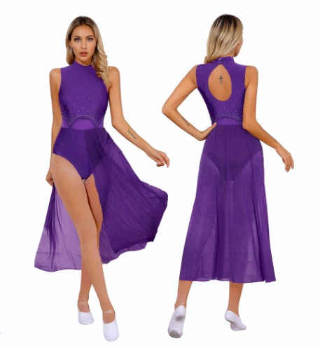 Sukienka Damska Do Tańca Do Baletu Body Strój Fioletowa M Tutu 2613