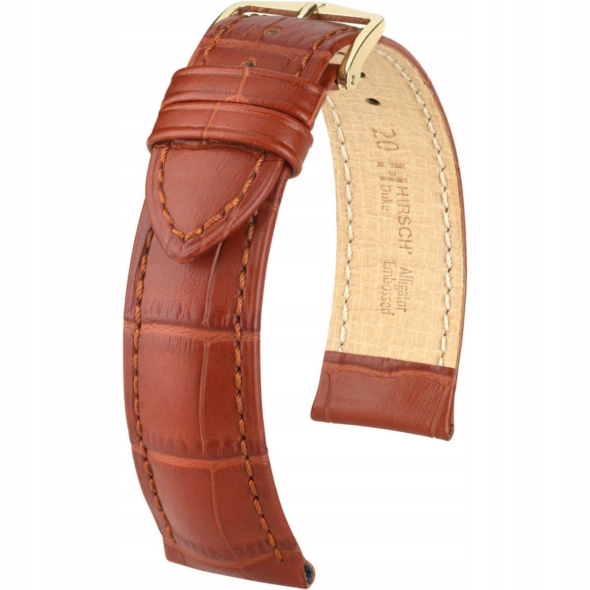 Světle hnědý kožený opasek 13 mm Hirsch Duke