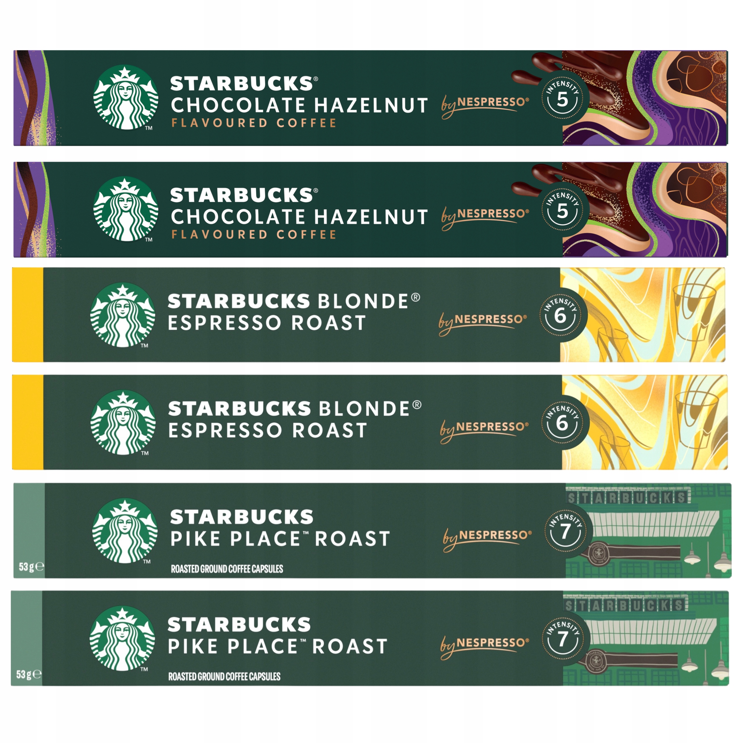 Kapsułki do Nespresso Starbucks MIX 6 Sztuk