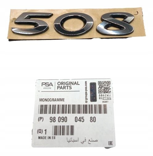 9809004580 ЕМБЛЕМА НАПИС 508 OE PEUGEOT УНІВЕРСАЛ