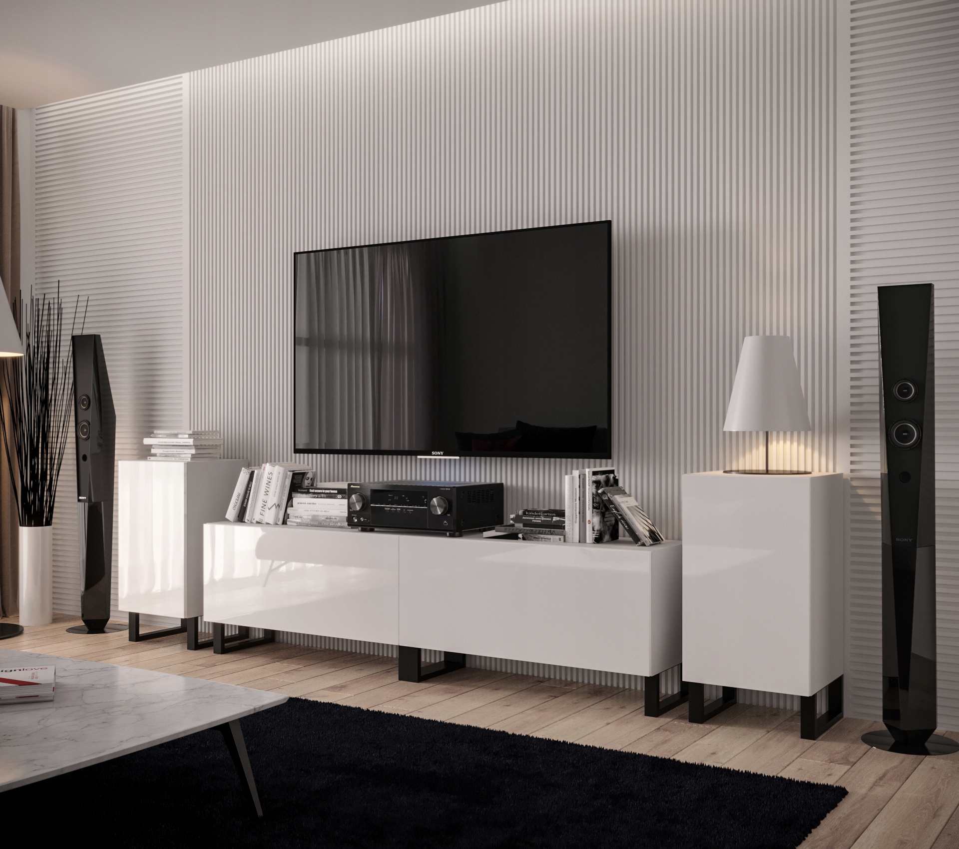 Meblościanka Nowoczesna Salon Meble N108 1B