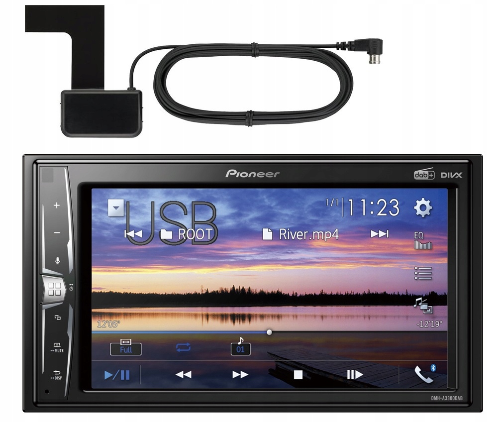 Pioneer DMH-A3300DAB Autorádio 2DIN LCD 6.2 Bluetooth anténa Dab+