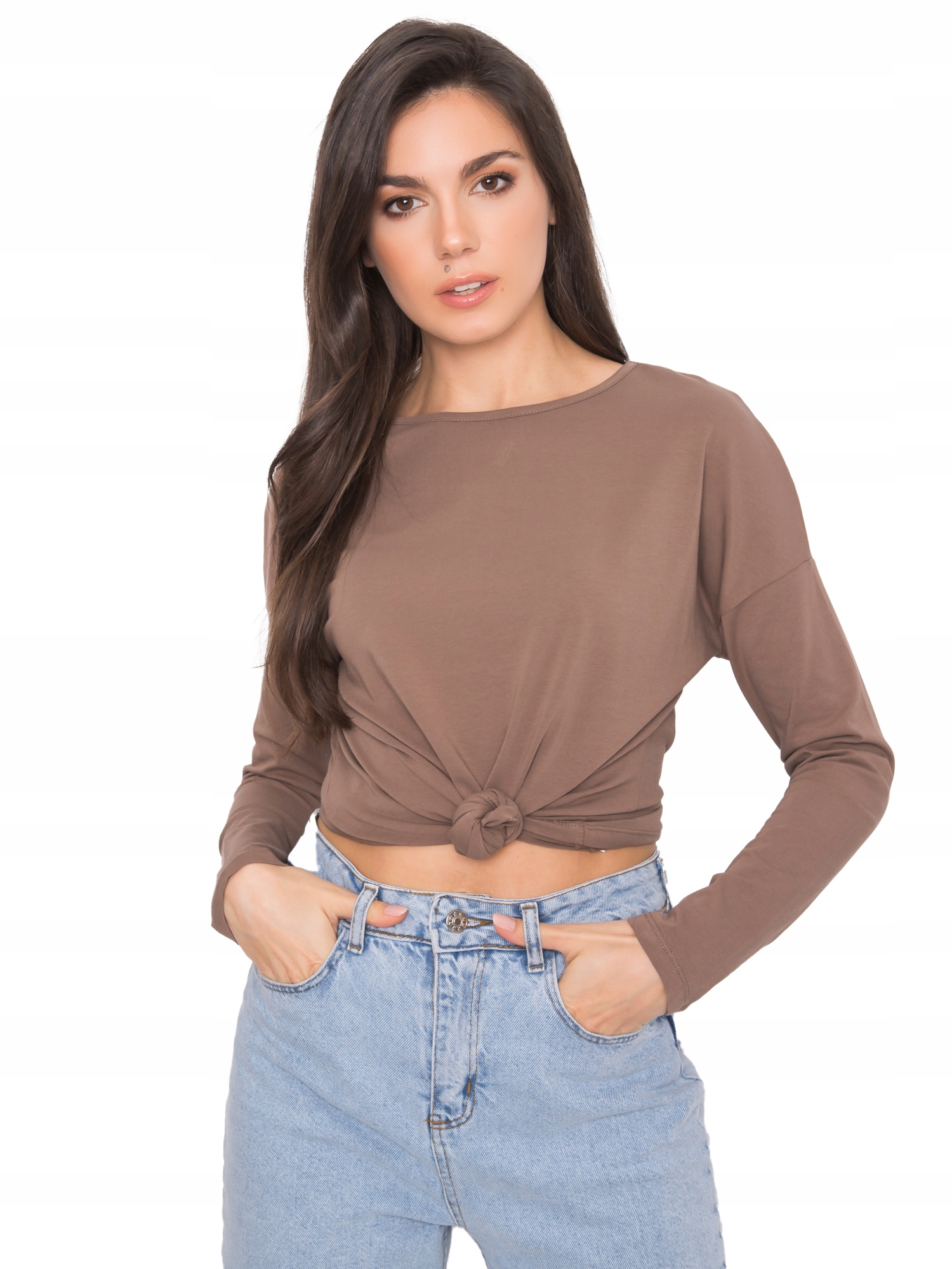 

Wygodna Bluzka Damska Bawełniana longsleeve - Xs