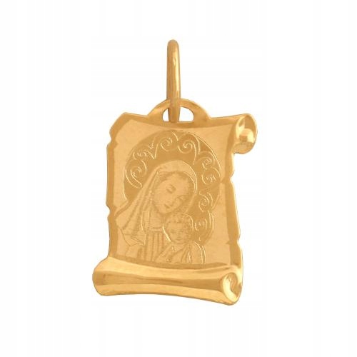 Zlatý 585 Medailon papyrus s obrázkem Panny Marie s dítětem 0,5 g