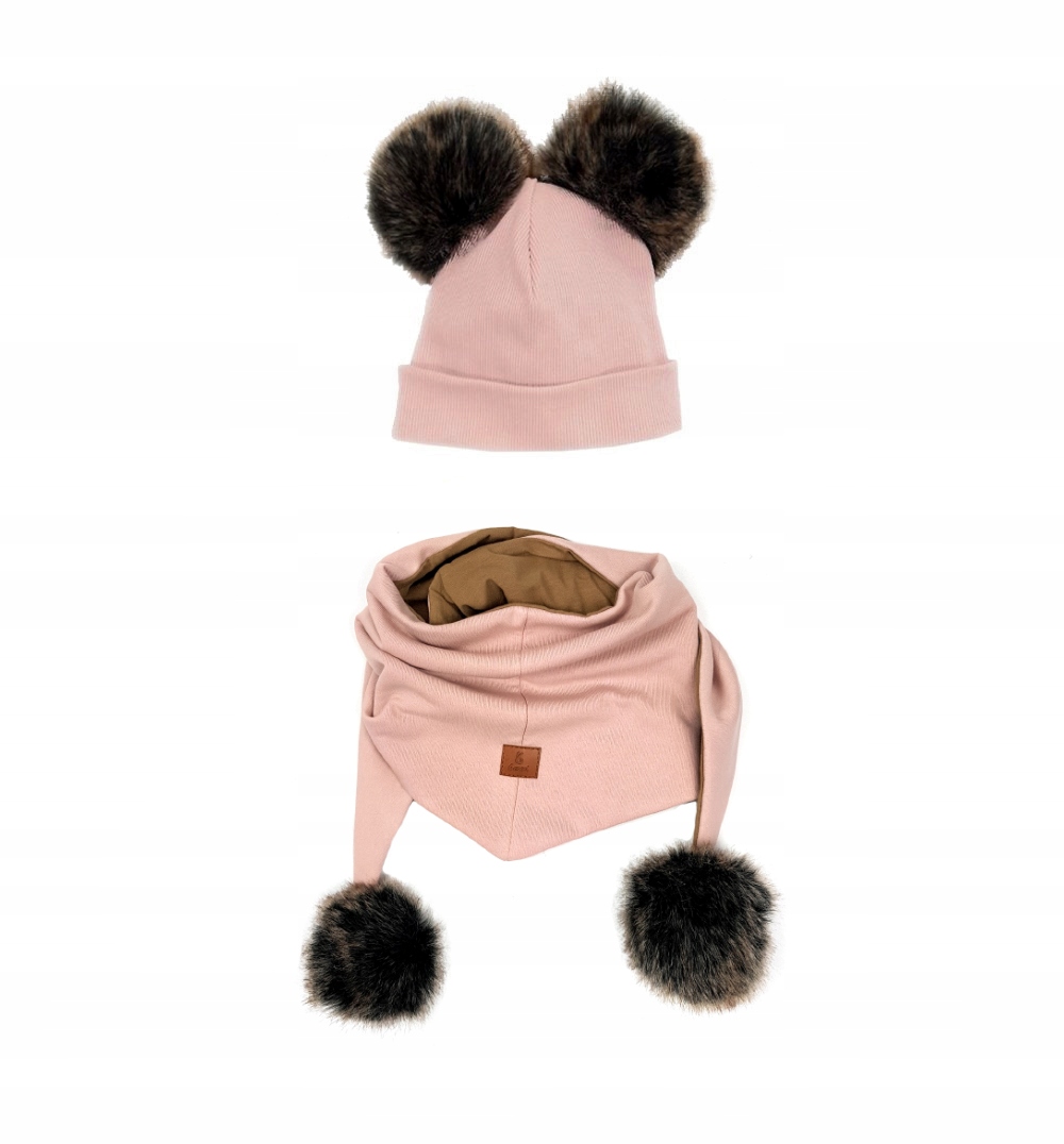 

TuSzyte Zestaw czapka i chusta pompony R.53