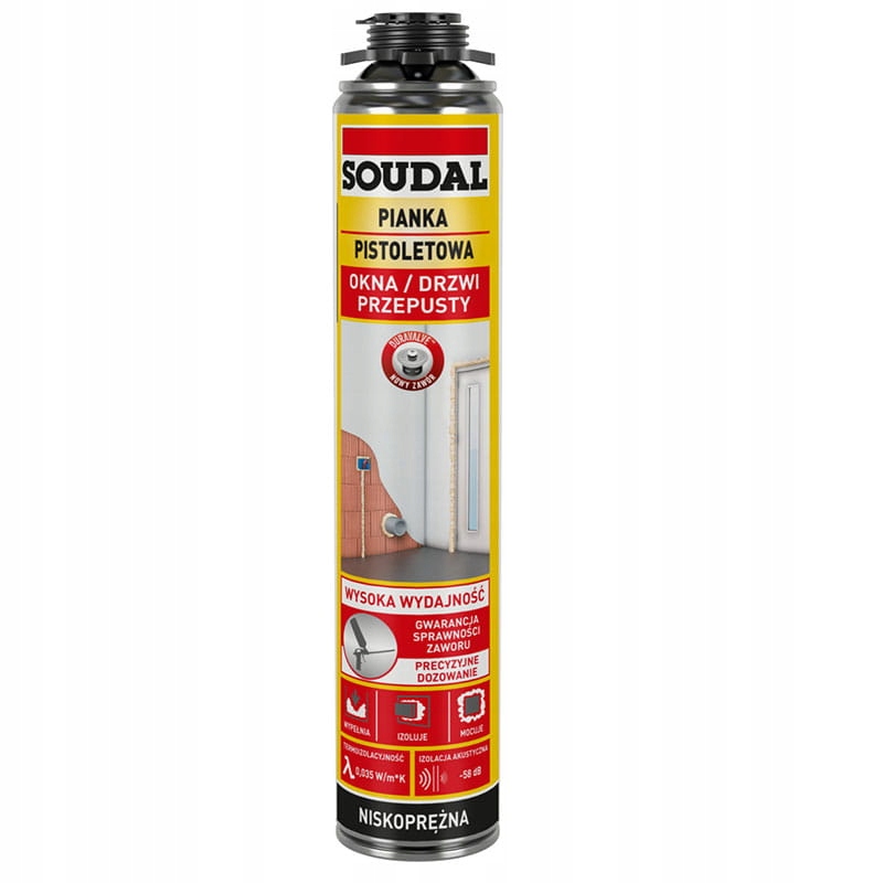 

Soudal Piana montażowa Yellow okna&drzwi 750ml