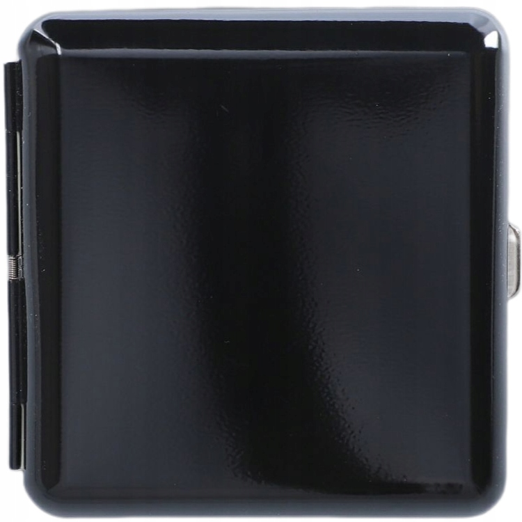 PAPIEROŚNICA KLASYCZNA METALOWA CZARNA 9cm organizer na papierosy