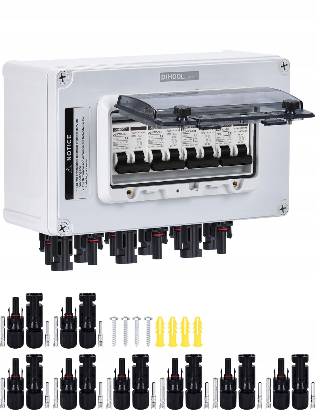 Vypínač DC Dihool 4 tanga DC12V-DC400V 30A IP67 odolný vůči vodě