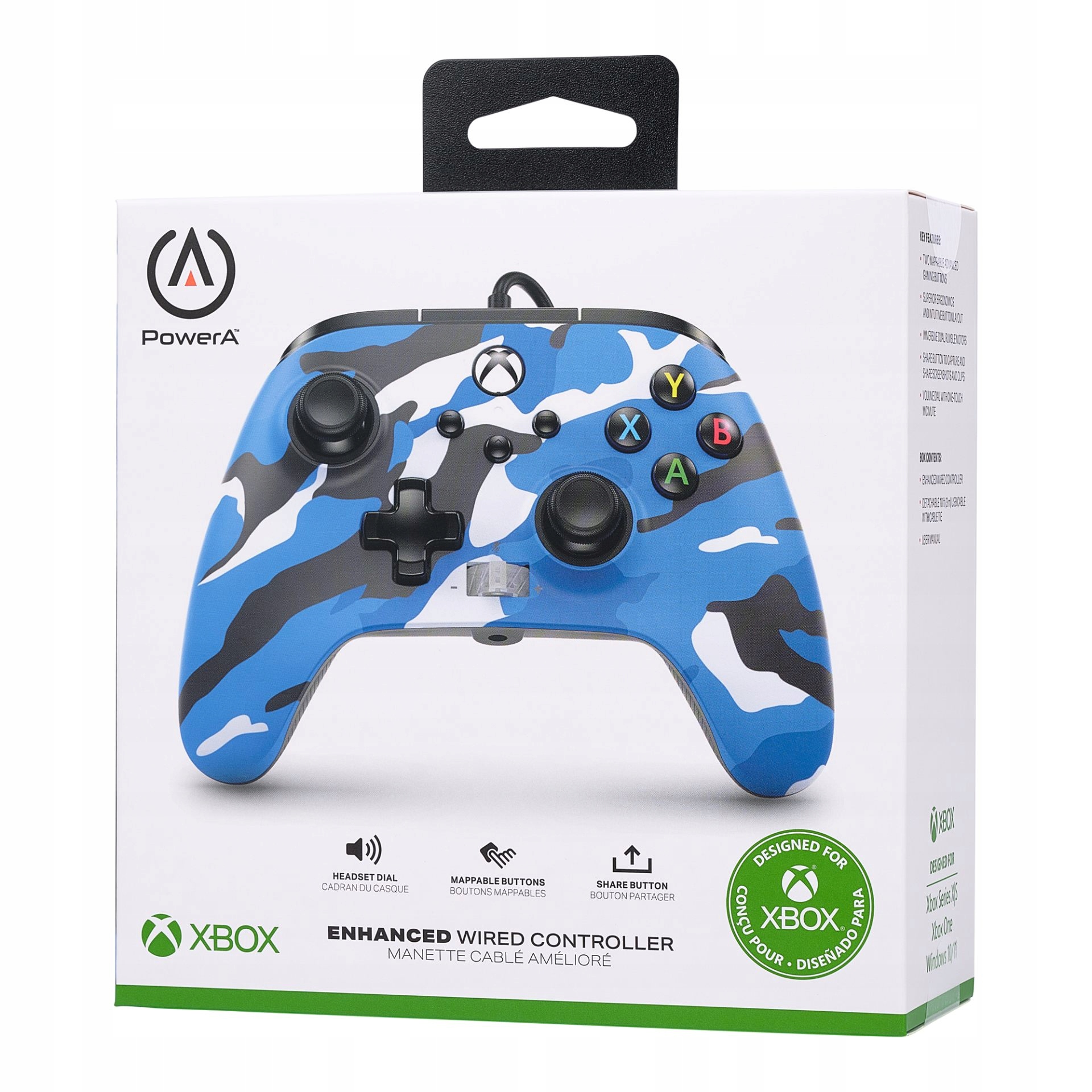 Pad Przewodowy do Xbox one, Series, Pc wielokolorowy Powera