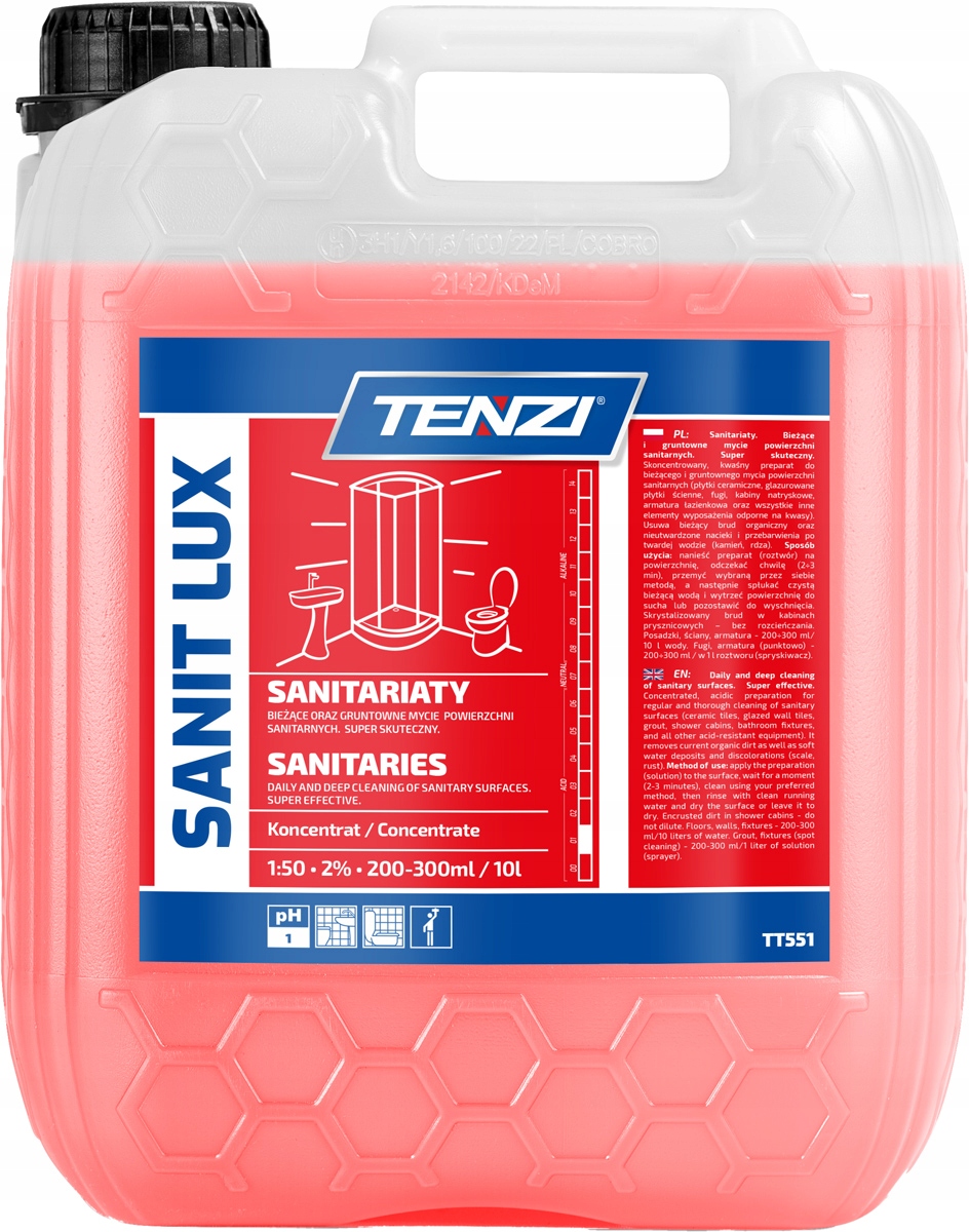 Levně Tenzi Sanit Lux Čistič sanitárních zařízení armatur kabin spár 5L