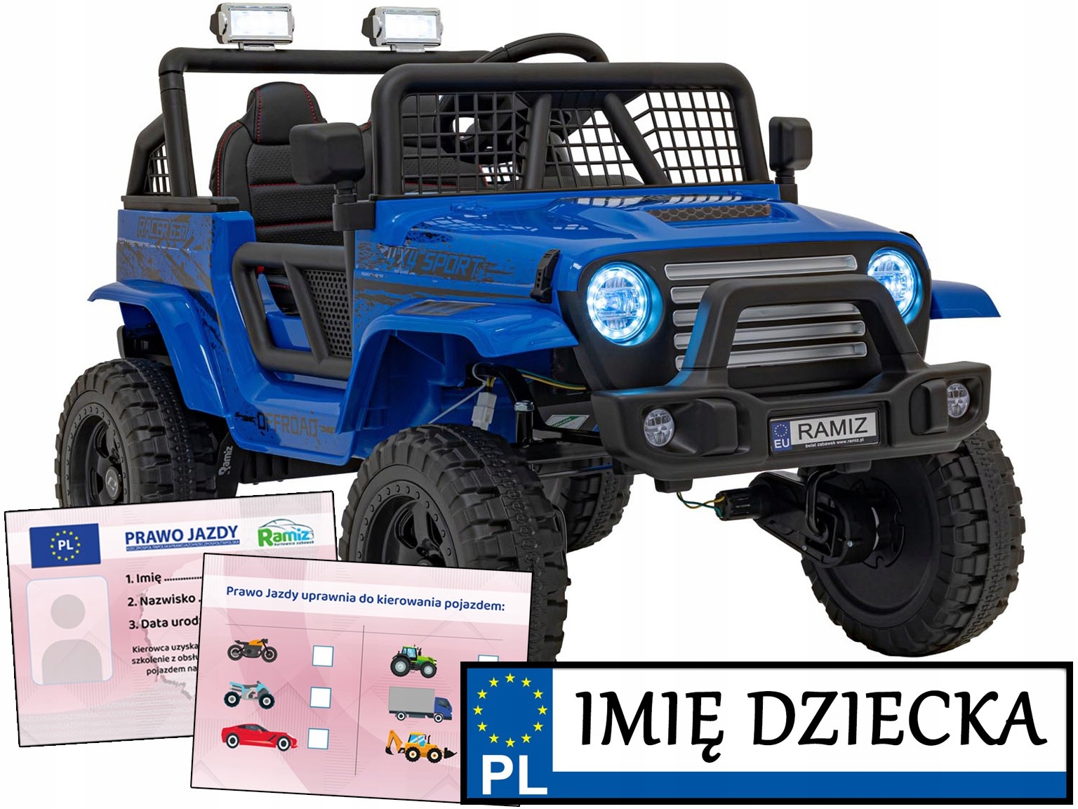 terenowe Auto Dla Dzieci na akumulator Off Road 4x4 Sport 4x4 pilot