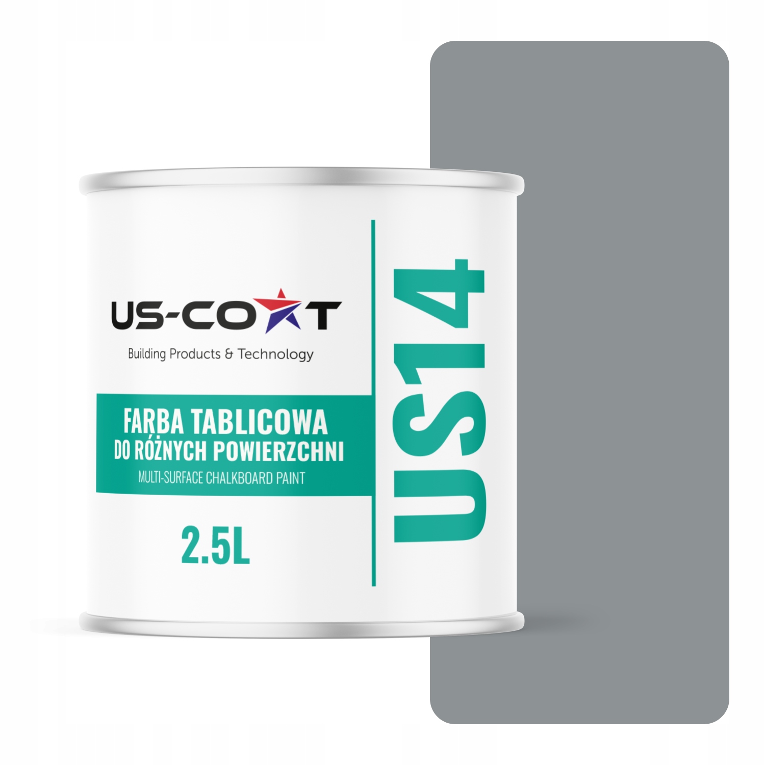 Tabuľová Farba Na Steny Písacieho Nábytku Kriedou Farba Šedá RAL7045 2,5L Matná