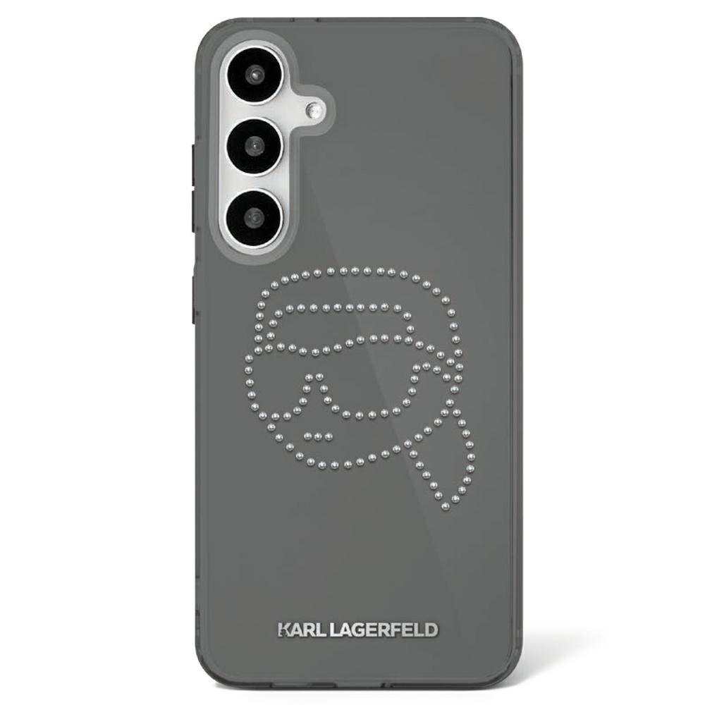 Pouzdro Karl Lagerfeld Rhinestones Karl Head Logo pro Samsung Galaxy S25 c