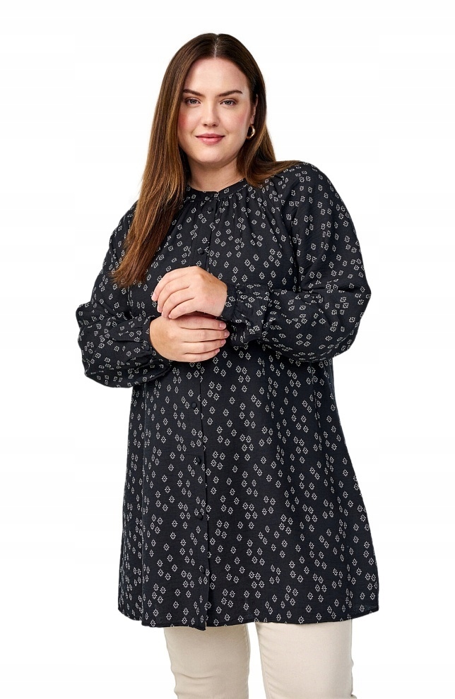 Zizzi Elegantní Černá Tunika Vzor 492B 40