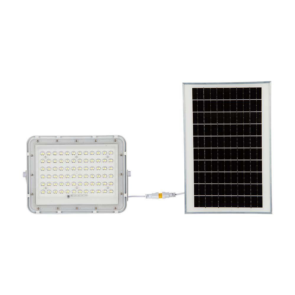 Solárny halogénový Led reflektor 15 W s diaľkovým ovládaním, neutrálne biele svetlo V-tac