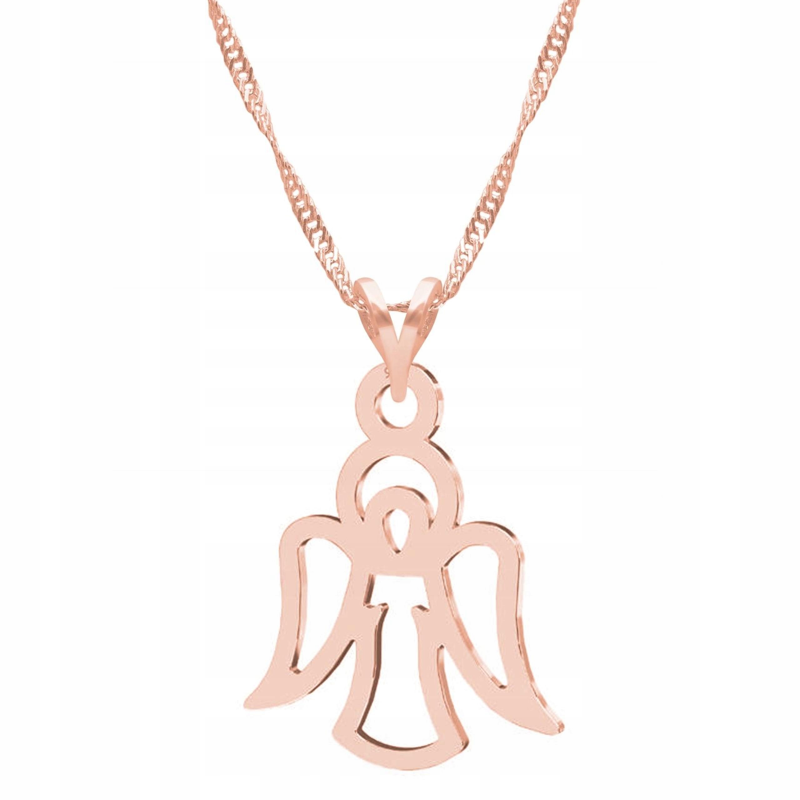 Pozlacený náhrdelník s andělem Anděl strážný Angel Stříbro 925