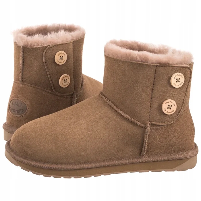 Dámské zateplené Kotníkové Boty Emu Australia Piction Camel W13141 Béžová