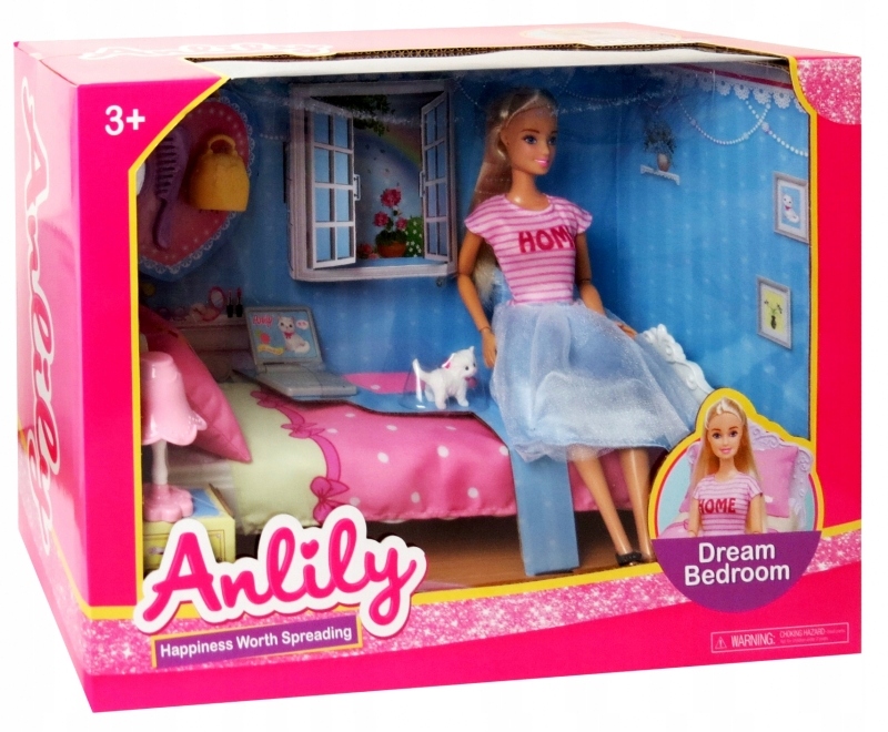 

Anlily Lalka 30 CM Sypialnia Łóżko Kotek Akcesoria