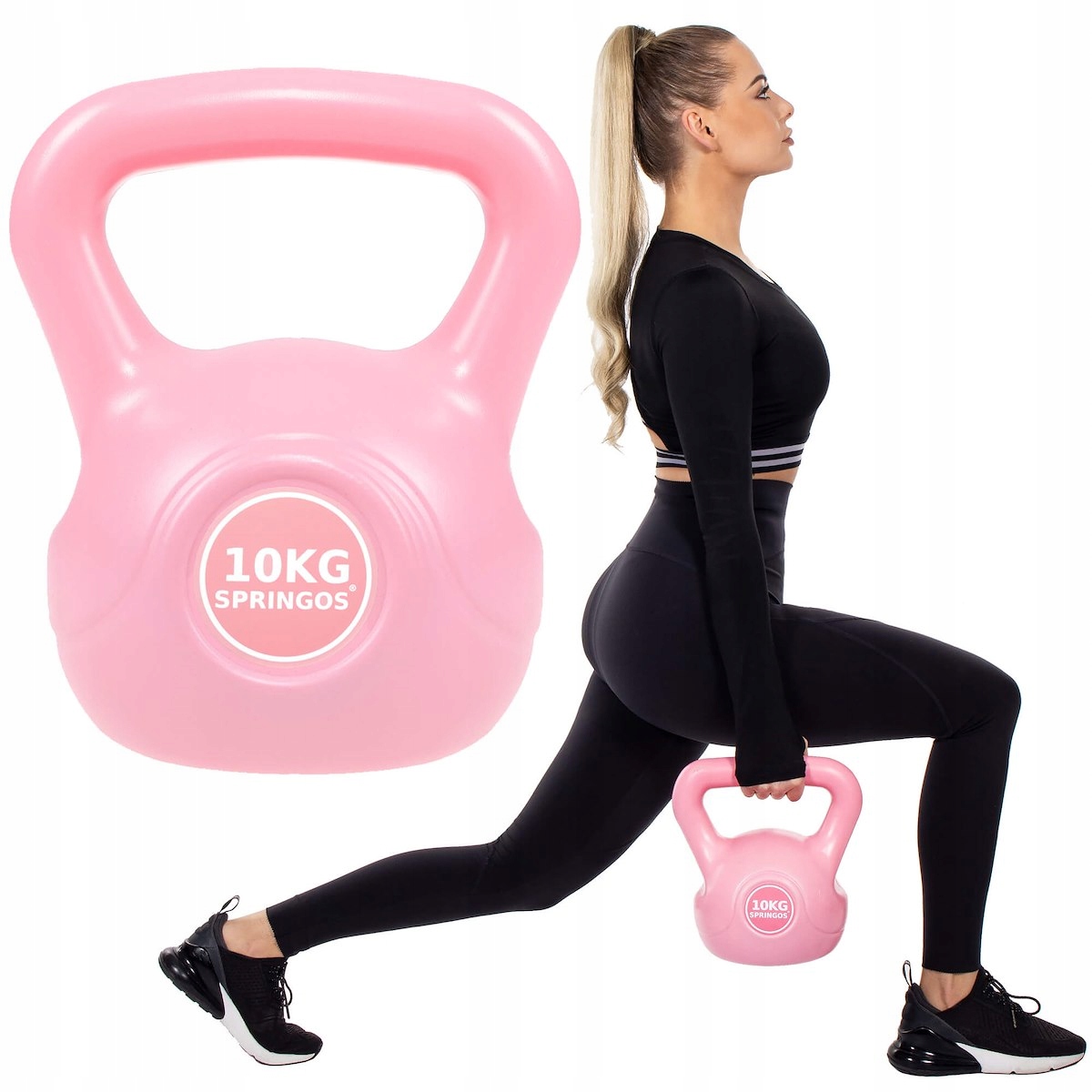 

Kettlebell Odważnik Hantla 10kg Kula Hantel Różowy