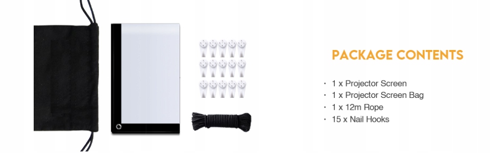 EKRAN PROJEKCYJNY 100'' 16:9 Przenośny 228×135cm Natywne proporcje obrazu 16:9