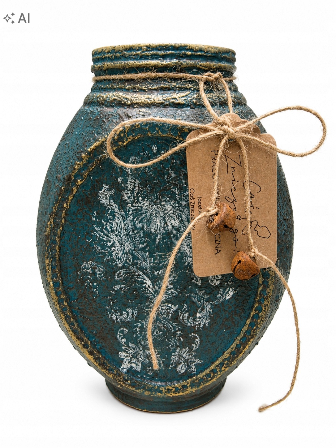 Dekorativní váza Handmade, Upcycling, Loft, Rustikální, Unikát
