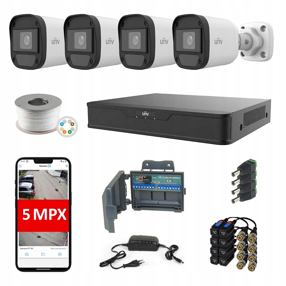 UNIVIEW Zestaw do monitoringu ZZUNV5THUNTER_20