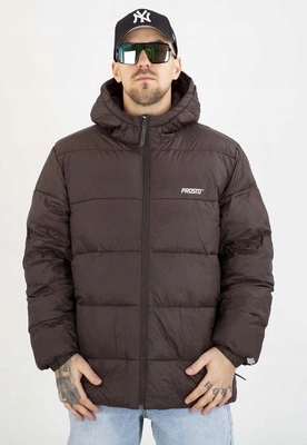 Zimní bunda Prosto Puffer 404 tmavě hnědá