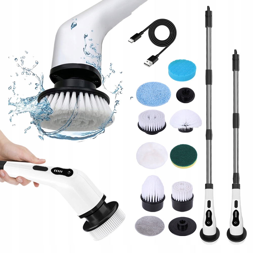 Levně Elektrický Rotační Čisticí Kartáč Bezdrátový 9V1